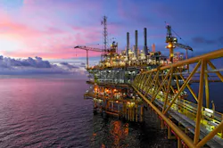 Offshore rig in twilight. Image courtesy of think4photop/iStock. Offshore rig in twilight. Image courtesy of think4photop/iStock.
