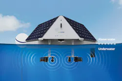 The system uses solar power to power the ultrasonic transmitters and water quality sensors. The system uses solar power to power the ultrasonic transmitters and water quality sensors.