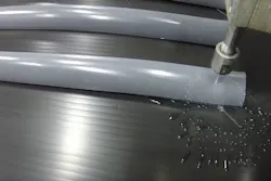 Water-jet cutting does not require expensive metal tooling and makes precise holes for fastener heads. Water-jet cutting does not require expensive metal tooling and makes precise holes for fastener heads.