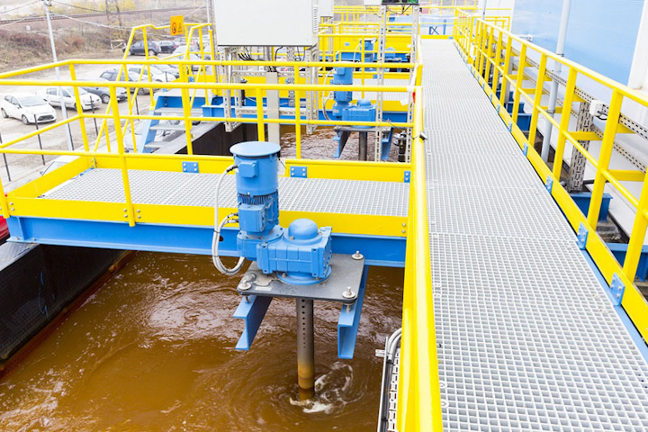Many water treatment facilities have metal gates bolted to concrete frames. All images courtesy of Elasto Proxy