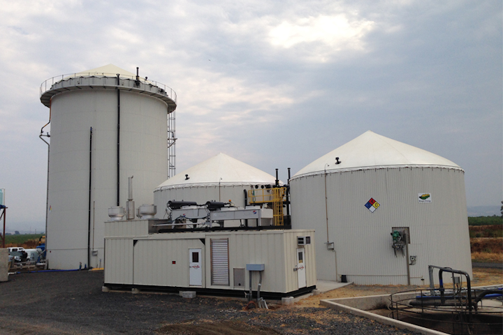 Biogas digester at North State Rendering. All images courtesy of Landia