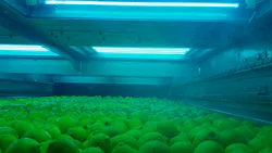 The Clean Works Clean Flow Mini sanitizes produce using ultraviolet light, vaporized hydrogen and ozone. The Clean Works Clean Flow Mini sanitizes produce using ultraviolet light, vaporized hydrogen and ozone.