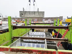 Eleven large treatment units were installed in series. Eleven large treatment units were installed in series.