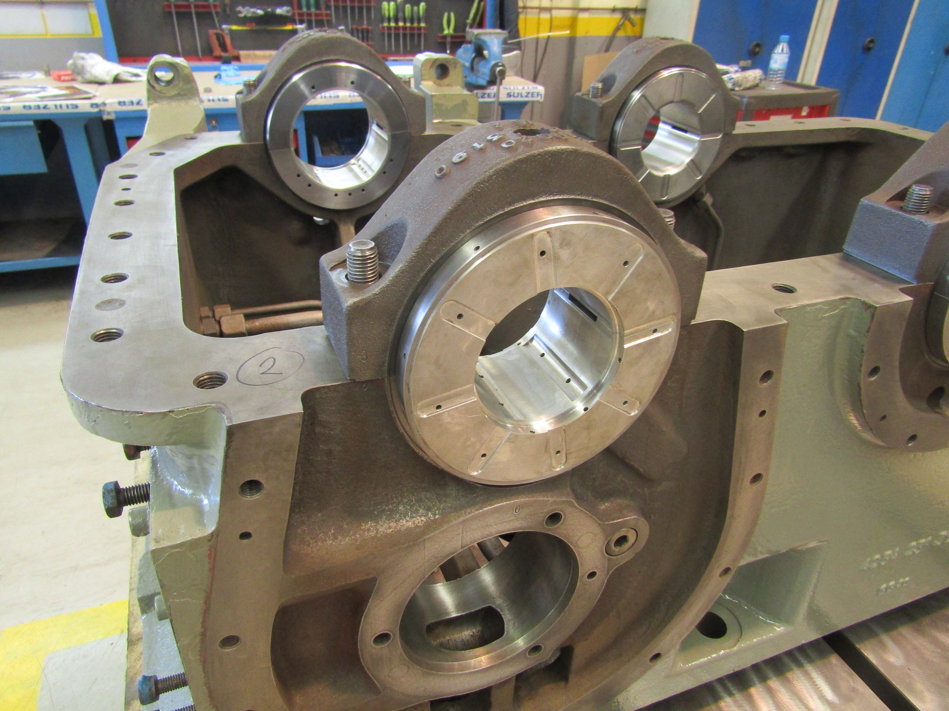 New white metal bearings were reverse engineered for an exact fit.