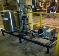 Water management system on a refinery pump. Water management system on a refinery pump.