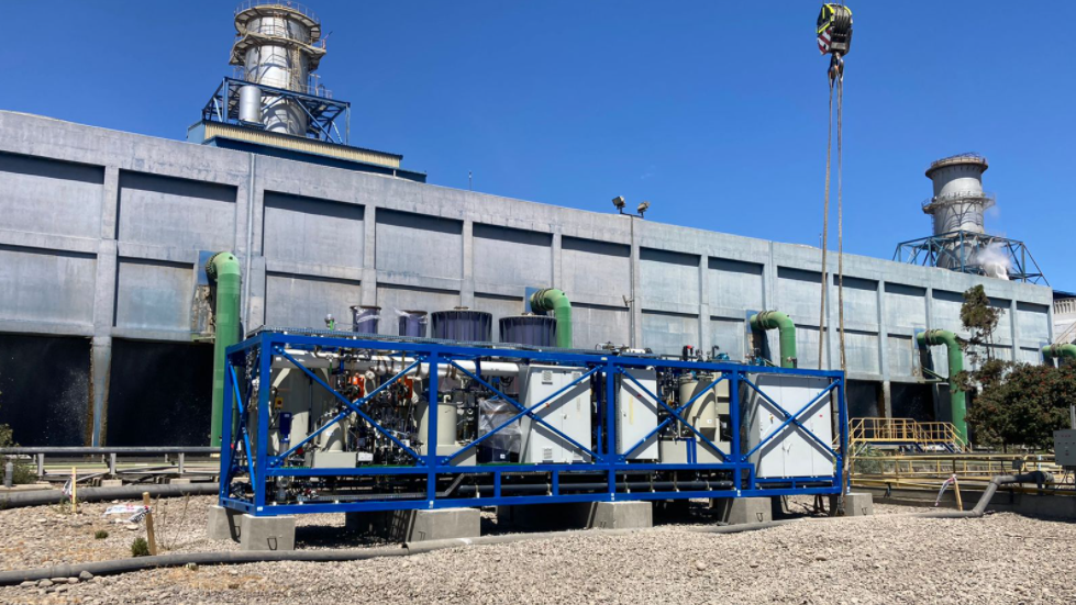 IDE delivering its technology to the power plant in Chile.