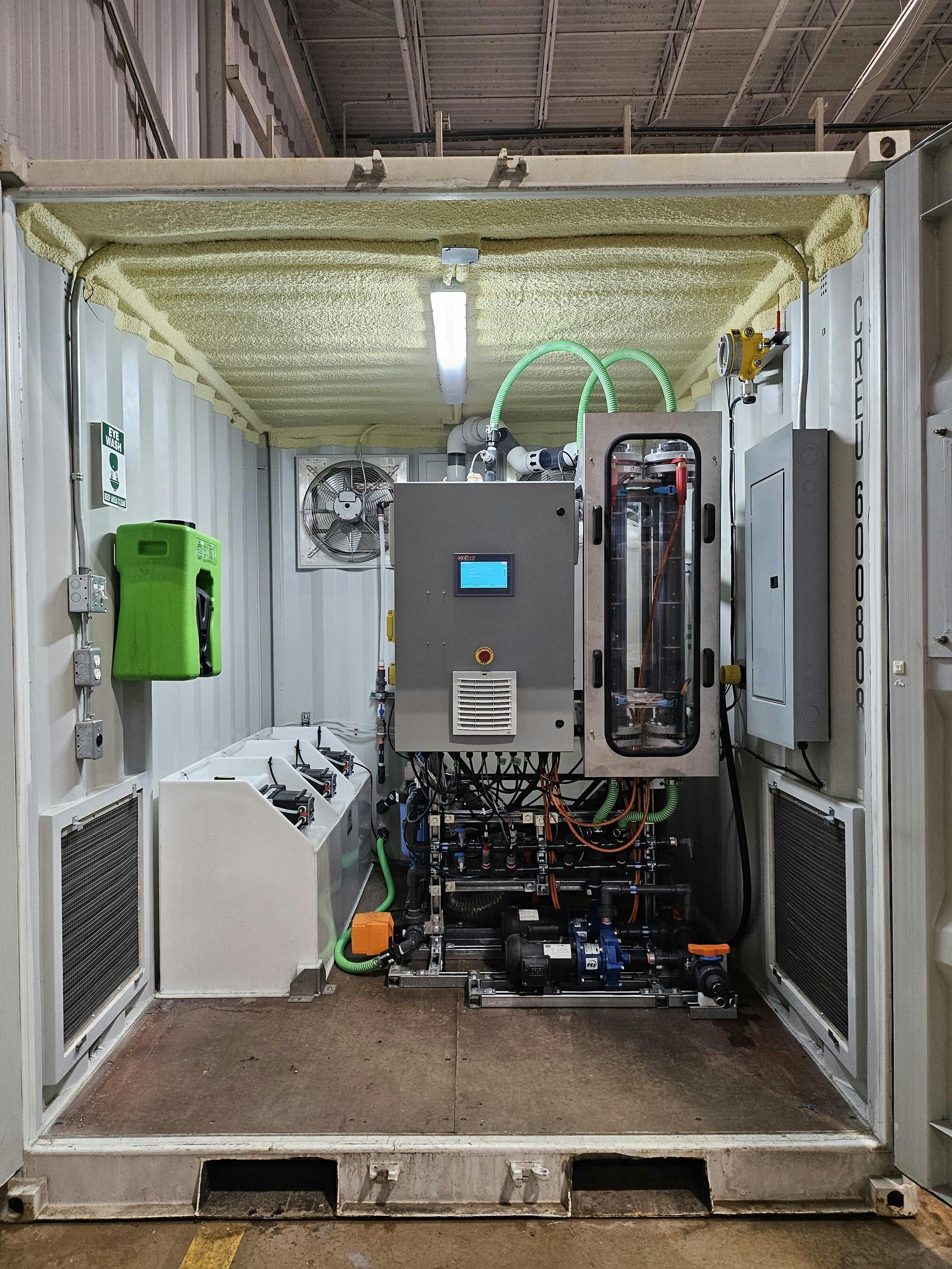 An electraCLEAR pilot system on the Lacks Enterprises site.