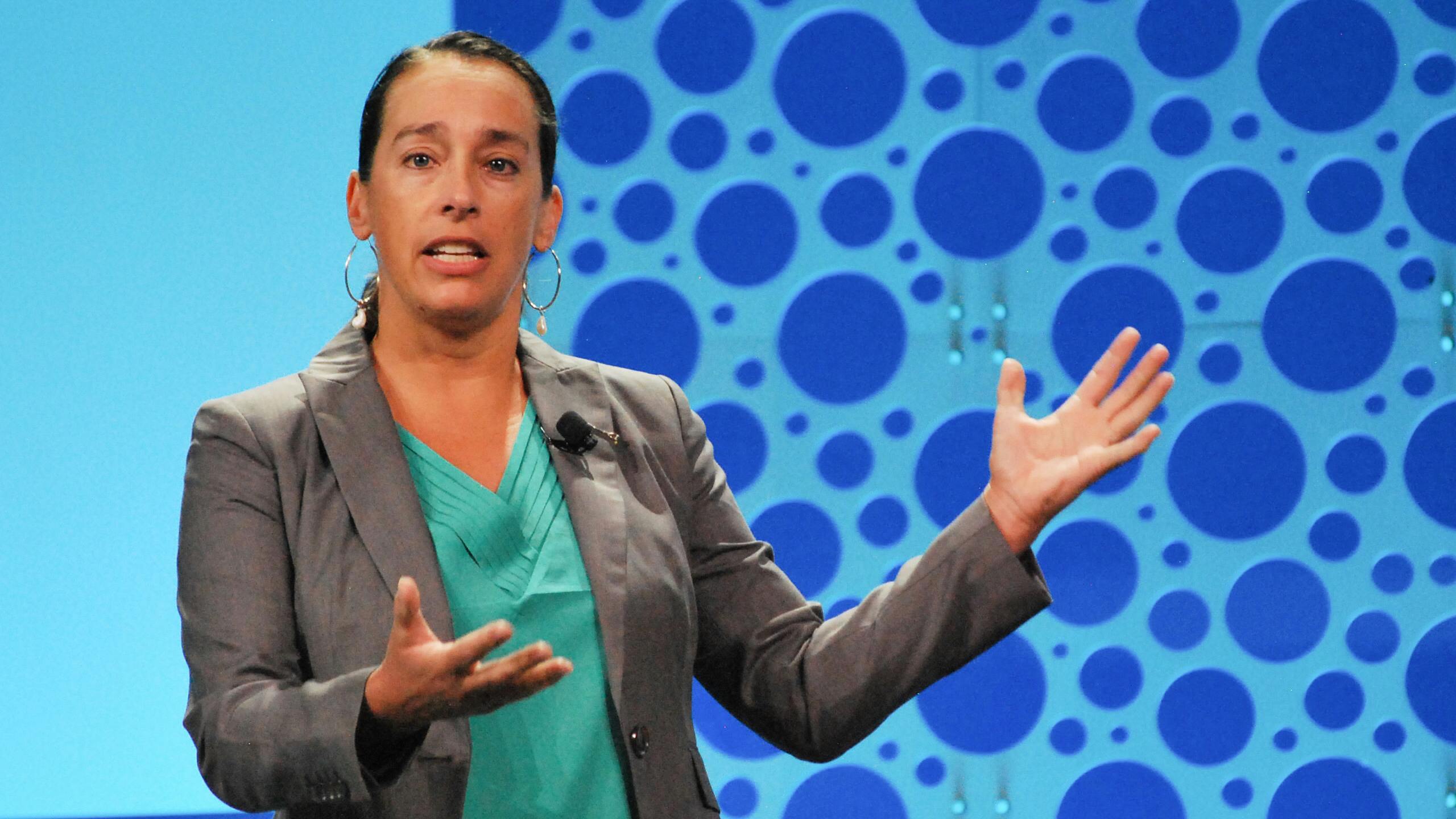 Water Environment Federation president Aime&eacute; Killeen speaks during Monday's opening general session at WEFTEC 2024 in New Orleans.