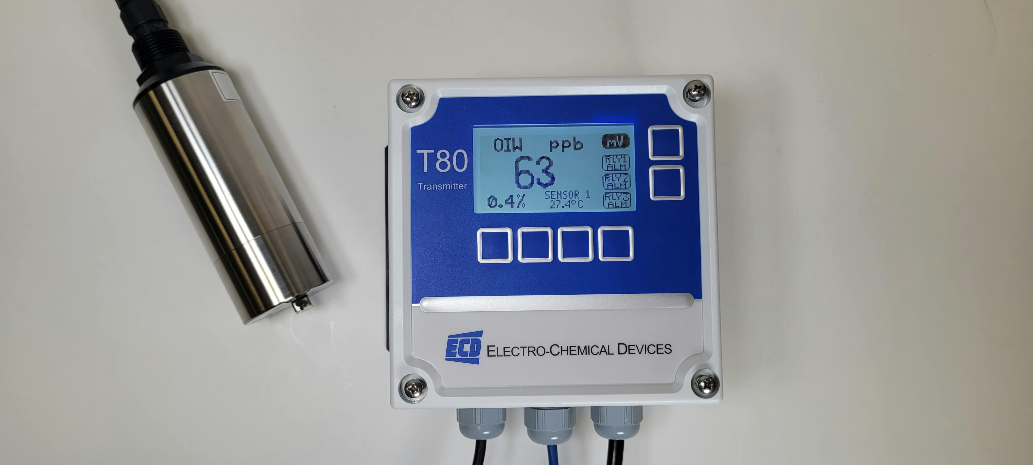 The ECD OIW80 Analyzer assists in meeting environmental regulations by swiftly detecting oily water contaminations.