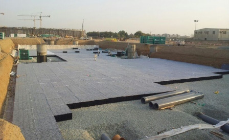 Stormwater Storage Under Construction For The Al Haramain Project