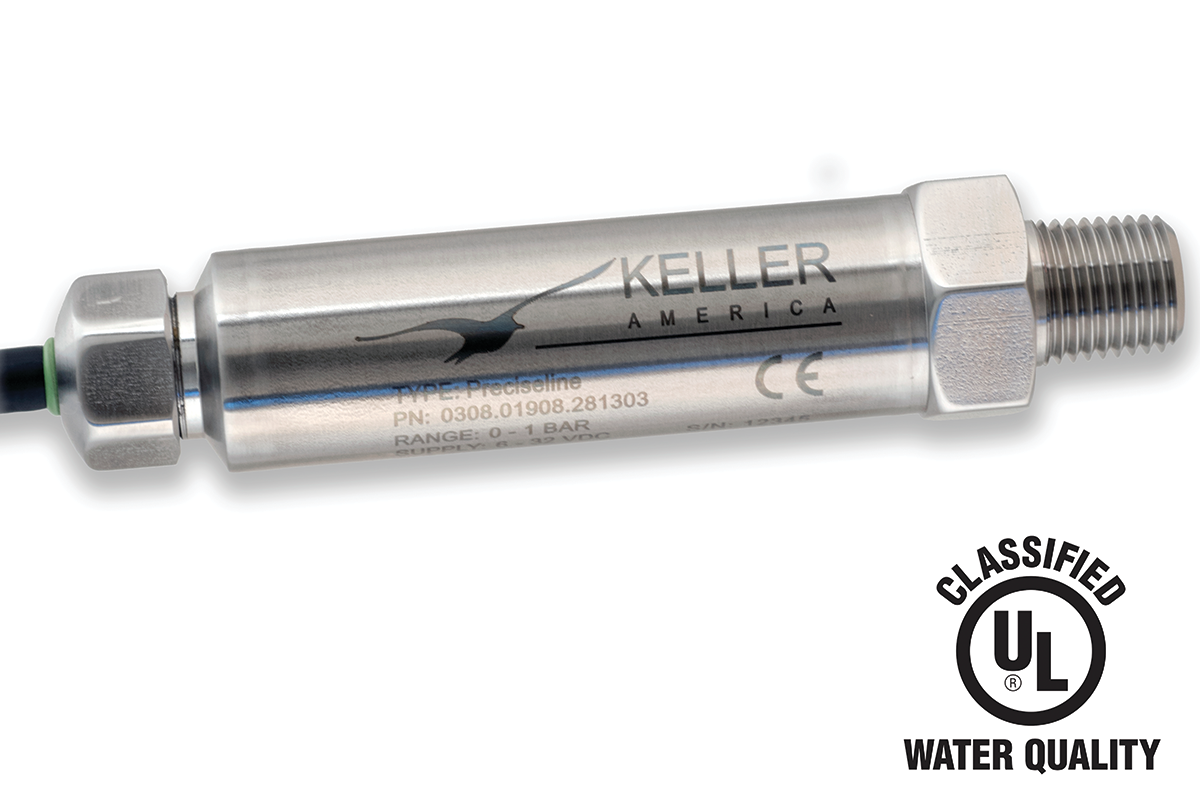 Preciseline is a high-accuracy analog and digital output pressure transmitter that is NSF 61 and NSF 372 approved.