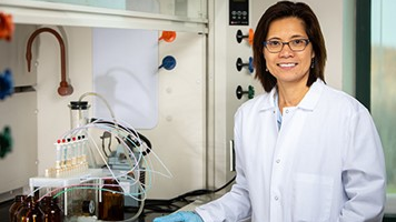 Diana Aga, Henry M. Woodburn Professor of Chemistry at the University at Buffalo. Aga is the project's principal investigator.