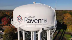 The City of Ravenna, Ohio water tower with a Master Meter Allegro AMI antenna. The City of Ravenna, Ohio water tower with a Master Meter Allegro AMI antenna.