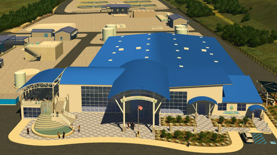 Conceptual rendering of the East County Advanced Water Purification Facility and Education Center.
