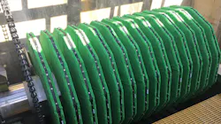 The AquaStorm filter features a disk configuration and an outside-in flow path, which allows for three zones of solids removal. The AquaStorm filter features a disk configuration and an outside-in flow path, which allows for three zones of solids removal.