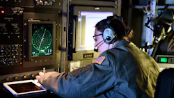 Maj. Sonia Walker, aerial weather reconnaissance officer for the 53rd Weather Reconnaissance Squadron at Keesler Air Force Base, Miss., writes down coordinates after a dropsonde deployment during a flight from Reno-Tahoe International Airport, Nev., Jan. 31, 2021. As an ARWO, Walker oversees the data collection from dropsondes to make sure they are accurate before sending that data to forecasters and researchers. Maj. Sonia Walker, aerial weather reconnaissance officer for the 53rd Weather Reconnaissance Squadron at Keesler Air Force Base, Miss., writes down coordinates after a dropsonde deployment during a flight from Reno-Tahoe International Airport, Nev., Jan. 31, 2021. As an ARWO, Walker oversees the data collection from dropsondes to make sure they are accurate before sending that data to forecasters and researchers.