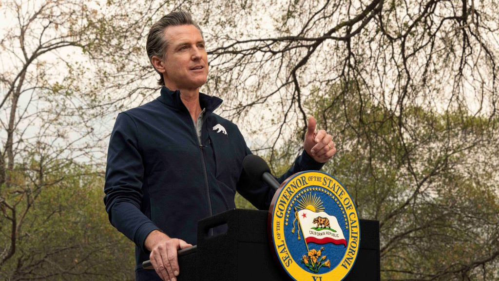Governor Newsom highlights over $15 billion climate package in Sequoia National Park.