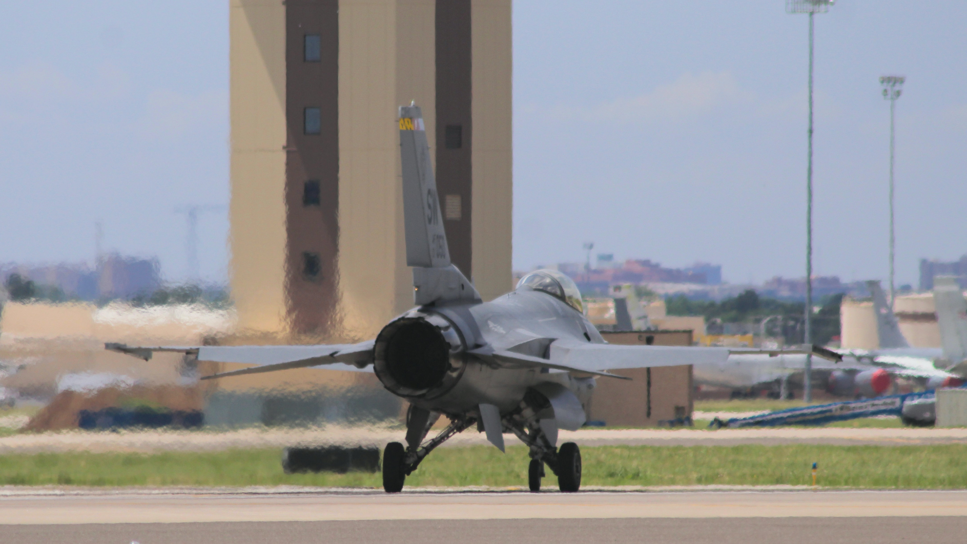 The F-16 is likely a common sight for Tinker Air Force Base. Inframark employees will now be a common sight, too.