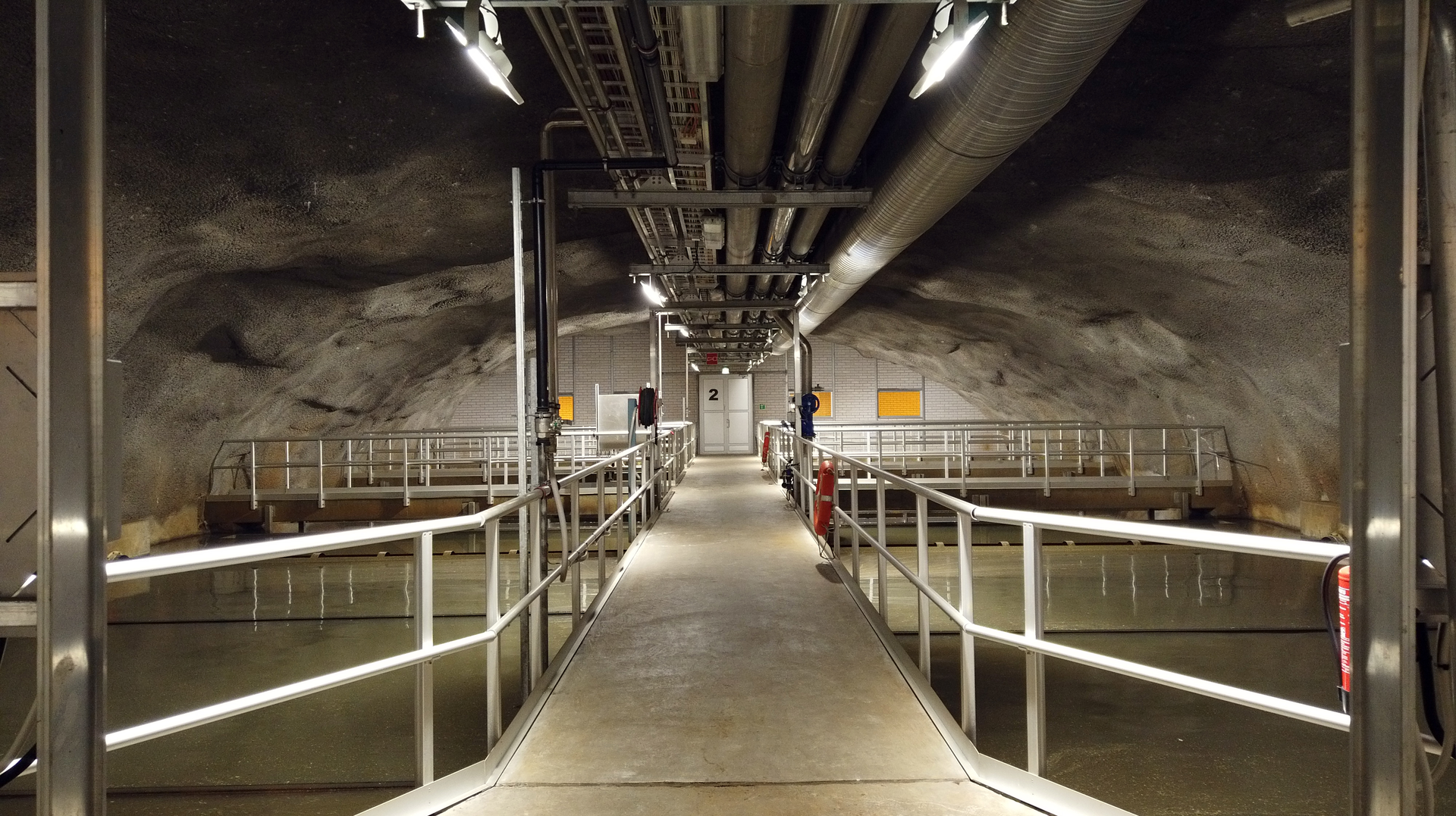 The underground sewage treatment plant in Turku, Finland.