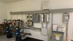 The treatment facility's dosing pumps. The treatment facility's dosing pumps.