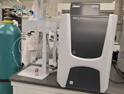 This total organic carbon analyzer measured the amount of natural organic matter in the water in one of Providence’s water tanks. Natural organic matter is a precursor to the formation of trihalomethane and removing it before colorization is a typical trihalomethane control strategy. This total organic carbon analyzer measured the amount of natural organic matter in the water in one of Providence’s water tanks. Natural organic matter is a precursor to the formation of trihalomethane and removing it before colorization is a typical trihalomethane control strategy.