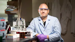 Andrew Whelton, a professor at Purdue University, is helping communities decontaminate water systems more quickly following wildfires. Andrew Whelton, a professor at Purdue University, is helping communities decontaminate water systems more quickly following wildfires.