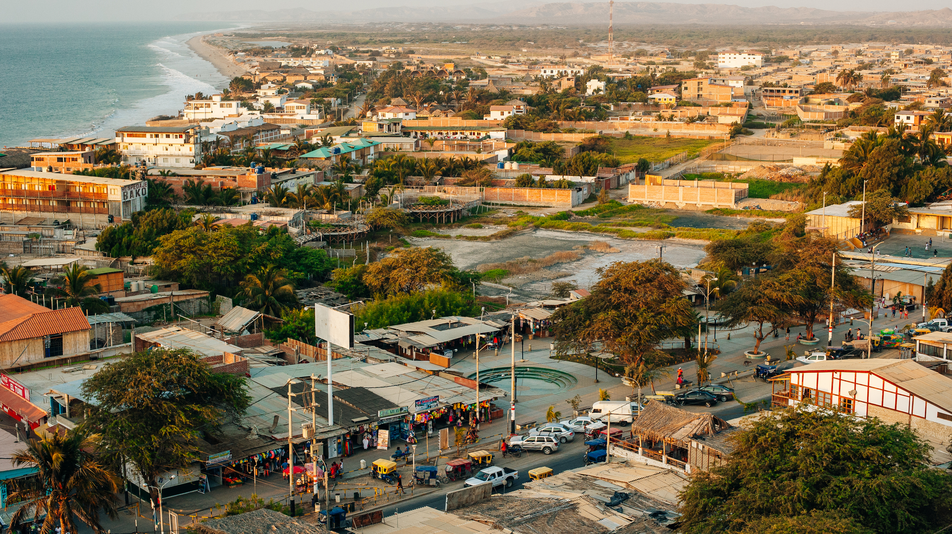 The village of Mancora, in EPS Grau's service region of Piura.
