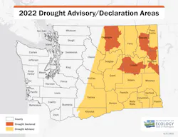 As of June 1, the western half of Washington State is no longer part under a drought order. Most of the eastern half of the state has been downgraded to 'drought advisory' status. As of June 1, the western half of Washington State is no longer part under a drought order. Most of the eastern half of the state has been downgraded to 'drought advisory' status.