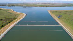 The completed Emergency Drought Salinity Barrier on the West False River near Oakley in the Sacramento-San Joaquin Delta in Contra Costa County. Photo taken April 20, 2022. The completed Emergency Drought Salinity Barrier on the West False River near Oakley in the Sacramento-San Joaquin Delta in Contra Costa County. Photo taken April 20, 2022.