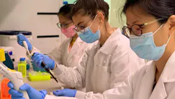 SMART researchers validating assays for quantifying the SARS-CoV-2 Omicron variant from wastewater samples (L-R: Gu Xiaoqiong, Federica Armas and Lee Wei Lin). SMART researchers validating assays for quantifying the SARS-CoV-2 Omicron variant from wastewater samples (L-R: Gu Xiaoqiong, Federica Armas and Lee Wei Lin).