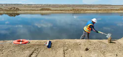 Subsidence repair work on the California Aqueduct near lost Hills in Kern County. Subsidence repair work on the California Aqueduct near lost Hills in Kern County.