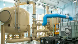 An anion exchange system can provide a smaller footprint and lower height, while requiring fewer lead-lag pairs of vessels for a similar lifecycle cost to GAC. An anion exchange system can provide a smaller footprint and lower height, while requiring fewer lead-lag pairs of vessels for a similar lifecycle cost to GAC.