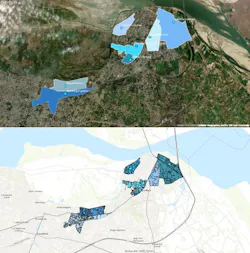 The seven zones and water network pipe design in the City of Ayodhya. The seven zones and water network pipe design in the City of Ayodhya.