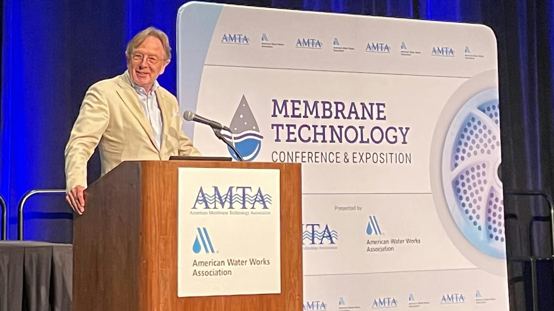 Erik Roesink at the 2024 Membrane Technology Conference and Exposition. Photo credit of NX Filtration.