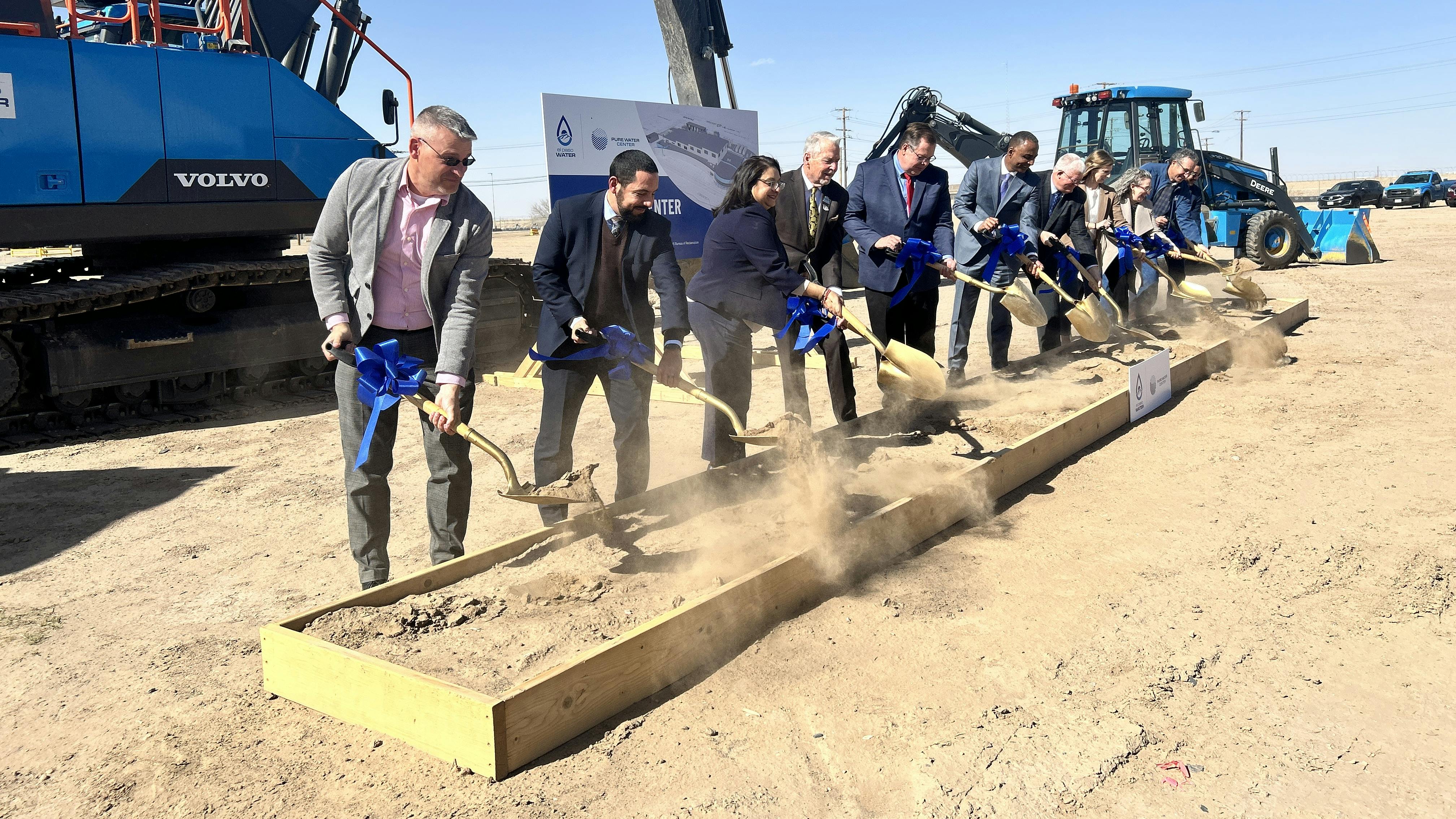 Stakeholders break ground on El Paso Water's new Pure Water Center in El Paso, Texas.