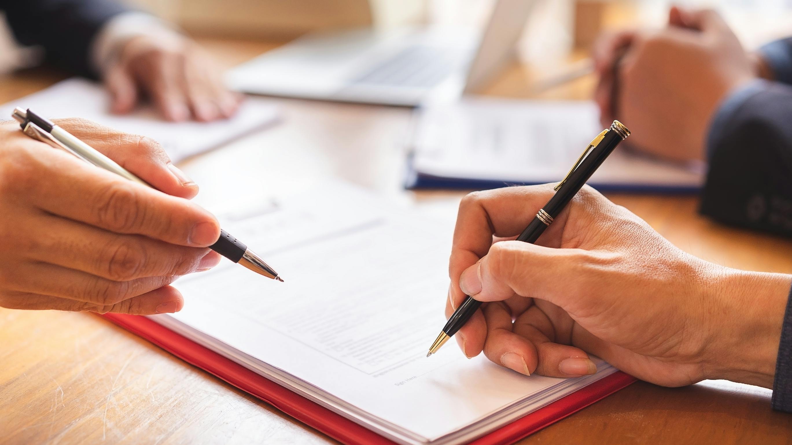 Business contract and meeting and greeting concept.