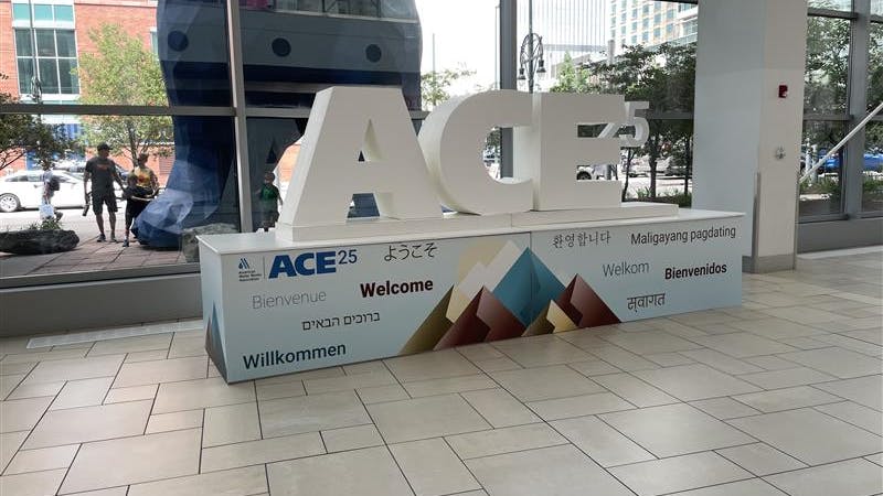 The AWWA Ace sign at the Colorado Convention Center in Denver, Colorado.