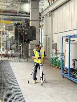 Setting up 3D Point Scan Camera at a Treatment Facility (Photo credit: Brown and Caldwell). Setting up 3D Point Scan Camera at a Treatment Facility (Photo credit: Brown and Caldwell).