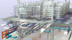 Base 3D Point Scan Combined with New Piping (Photo credit: Brown and Caldwell). Base 3D Point Scan Combined with New Piping (Photo credit: Brown and Caldwell).