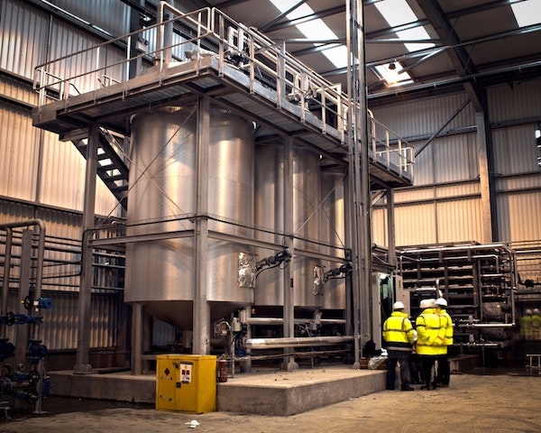 HRS sludge pasteurization tanks at a UK sewage facility