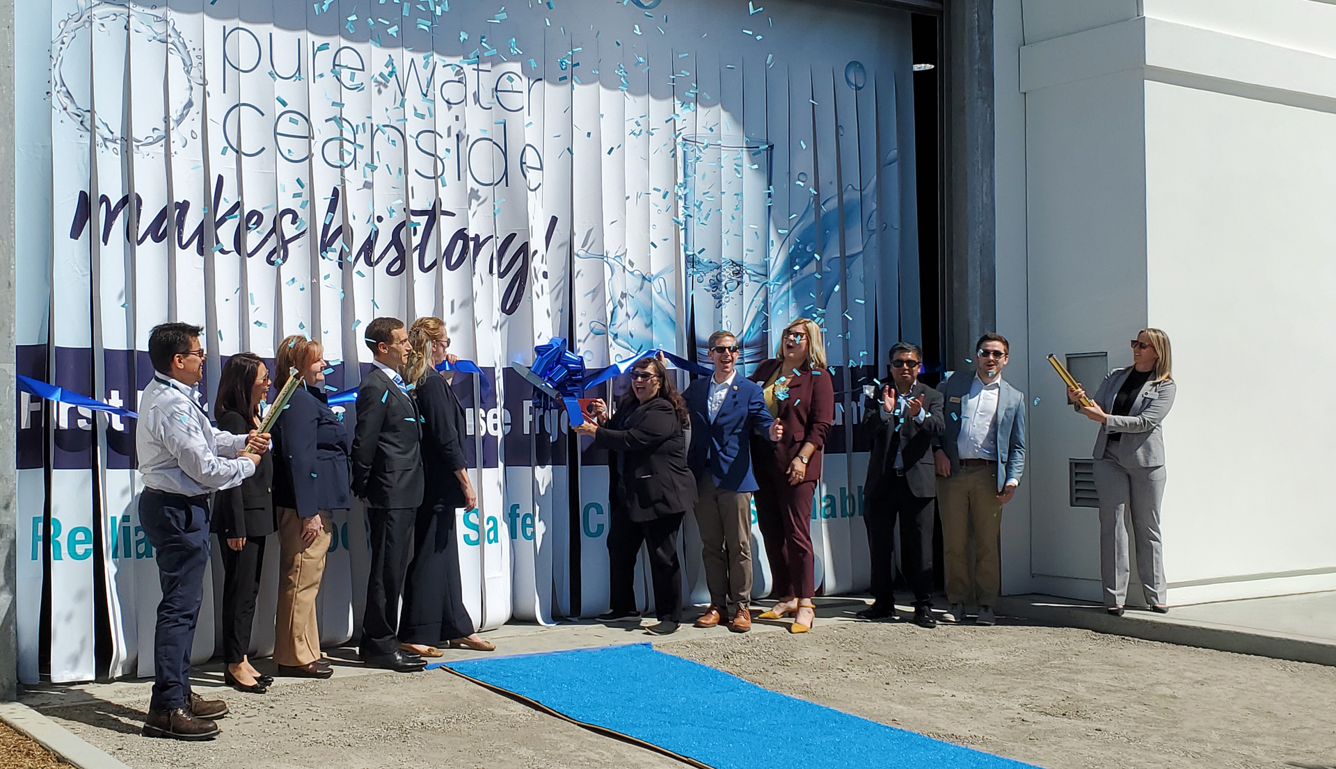 Pure Water Oceanside held a ribbon cutting ceremony and dedication ceremony for public visitors.