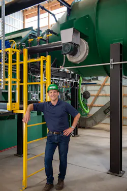 David Mooney at the treatment plant. David Mooney at the treatment plant.