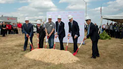From left to right: Kevin Jester, Arkadelphia Economic Development Corporation; Bob Cappadona, VNA ESS President and CEO; Peter McMillan, United Steel Workers Union; Fred Van Heems, VNA President and CEO; Arkansas Gov. Asa Hutchinson; and Yoon Chae, VNA ESS Senior Vice President. From left to right: Kevin Jester, Arkadelphia Economic Development Corporation; Bob Cappadona, VNA ESS President and CEO; Peter McMillan, United Steel Workers Union; Fred Van Heems, VNA President and CEO; Arkansas Gov. Asa Hutchinson; and Yoon Chae, VNA ESS Senior Vice President.