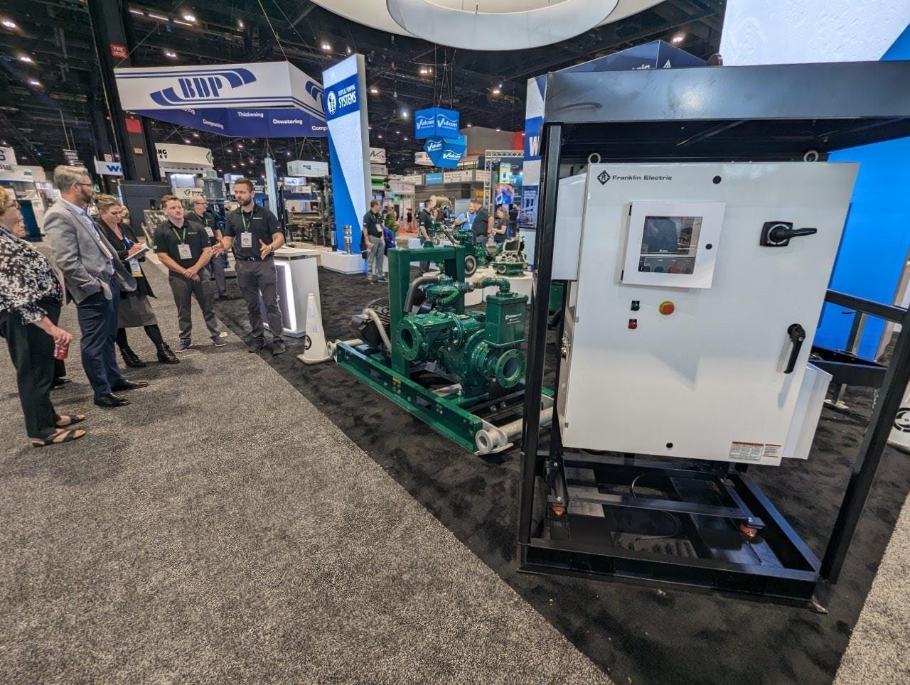 The Franklin Electric booth at WEFTEC 23 in Chicago.