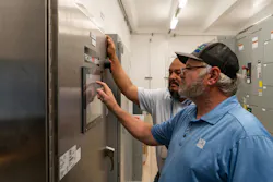Mike Easly, front, and David Naranjo, back, can easily make adjustments to equipment on-site based on data. Mike Easly, front, and David Naranjo, back, can easily make adjustments to equipment on-site based on data.