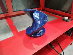 An example of a coating on a pump impeller that can protect it from wear of corrosive flows, such as those in a wastewater treatment plant. An example of a coating on a pump impeller that can protect it from wear of corrosive flows, such as those in a wastewater treatment plant.