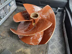 A pump impeller protected with a polymer coating. A pump impeller protected with a polymer coating.