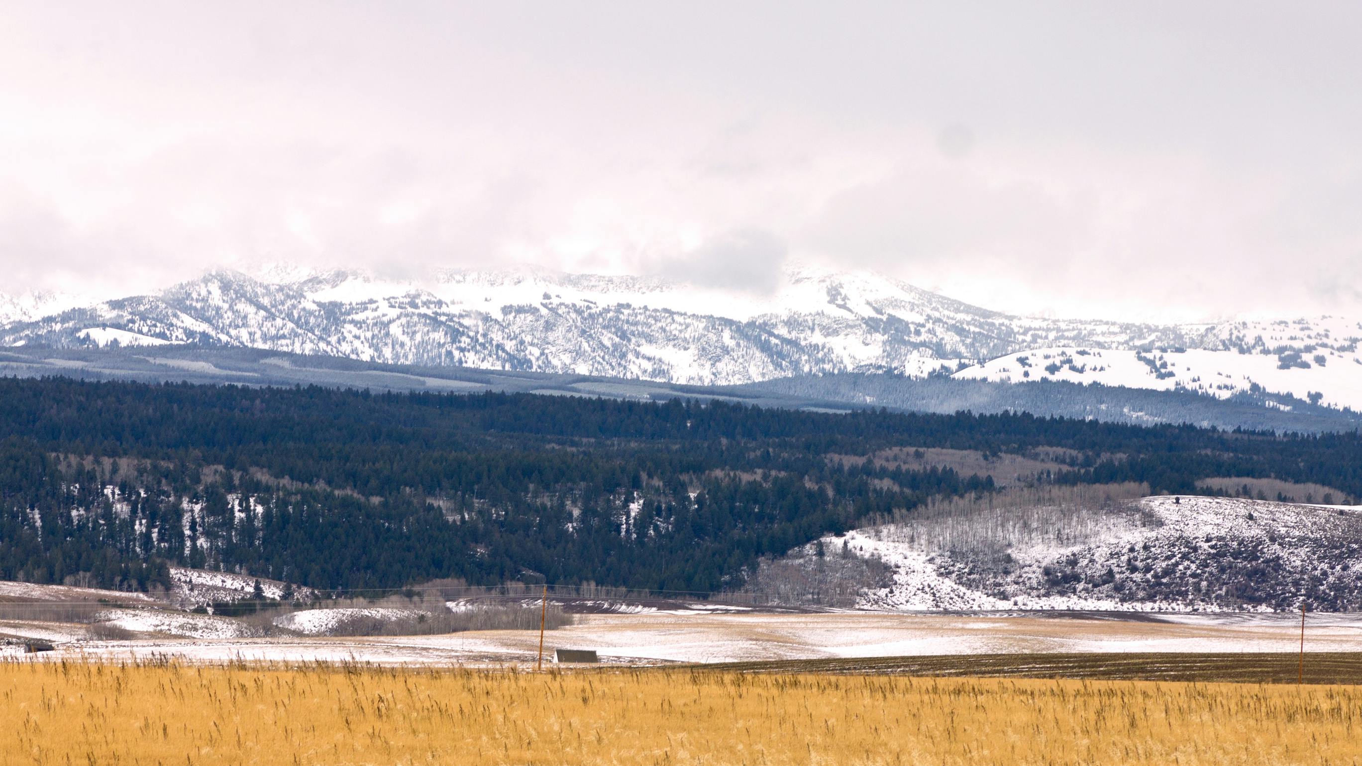 Snowy Mountains. Snow Top mountains in Driggs, Idaho.