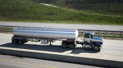 Tanker Truck on highway. Tanker Truck on highway.