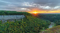 Sunrise At Letchwoth State Park In New York Sunrise At Letchwoth State Park In New York